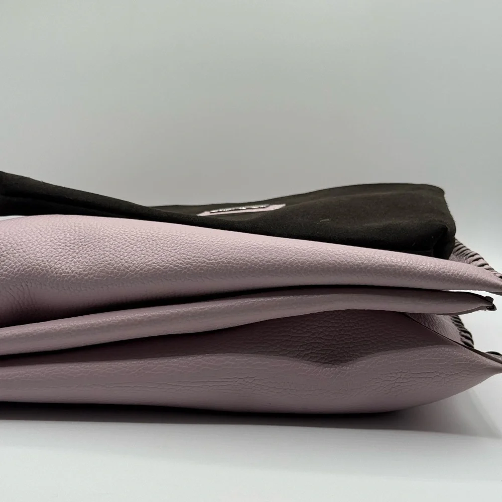 Woman's Elegant Business Leather Shoulder Pink Bag - Crafted by Ripani
